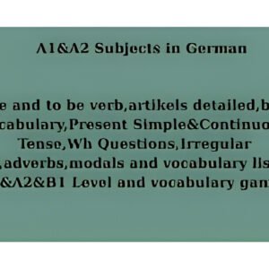 German Language For Beginners to B1 (A1&A2)-Learn German Fast